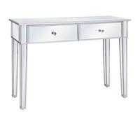 vidaXL Tavolo Consolle MDF e Vetro Specchiato 106,5x38x76,5cm Tavolino Salotto