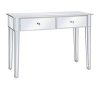 vidaXL Tavolo Consolle MDF e Vetro Specchiato 106,5x38x76,5cm Tavolino Salotto
