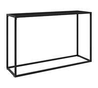 vidaXL Tavolo Consolle Nero 120x35x75 cm in Vetro Temperato