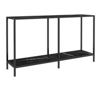 VIDAXL - Tavolo Consolle Nero 140x35x75,5 Cm In Vetro Temperato