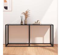 vidaXL Tavolo Consolle Nero 160x35x75,5 cm in Vetro Temperato