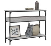 vidaXL Tavolo Consolle Ripiano Grigio Sonoma 100x29x75cm Multistrato