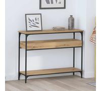 vidaXL Tavolo consolle rovere artigianale 100 x 29 x 75 cm