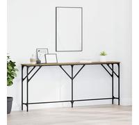 vidaXL Tavolo consolle Rovere Artigianale 180 x 23 x 75 cm, Tavolo d'accento, Console Rettangolare, Mobile per Soggiorno Resistente, Design Moderno, Stile Industriale, Versatile