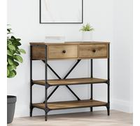 vidaXL Tavolo Consolle Rovere Artigianale 75x34.5x75 cm Legno ingegnerizzato
