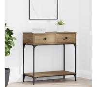 vidaXL Tavolo Consolle Rovere Artigianale 75x34.5x75 cm Legno Ingegnerizzato