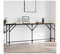 vidaXL Tavolo Consolle Rovere Fumo 200x29x75 cm in Legno Multistrato