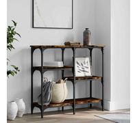 vidaXL Tavolo Consolle Rovere Fumo 80x29x75 cm in Legno Multistrato