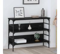 vidaXL Tavolo consolle Rovere nero 100 x 32 x 75 cm Legno multistrato