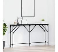 vidaXL Tavolo consolle Rovere nero 140 x 23 x 75 cm