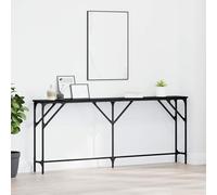 vidaXL Tavolo consolle Rovere nero 180 x 23 x 75 cm
