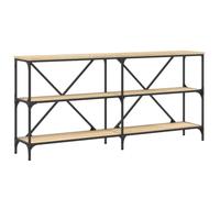 vidaXL Tavolo Consolle Rovere Sonoma 160x30x75 cm Multistrato e Ferro