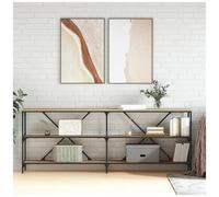VIDAXL - Tavolo Consolle Rovere Sonoma 200x30x75 Cm Multistrato E Ferro