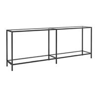 vidaXL Tavolo Consolle Trasparente 200x35x75,5 cm in Vetro Temperato