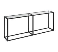 vidaXL Tavolo Consolle Trasparente 200x35x75,5 cm in Vetro Temperato