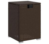 vidaXL Tavolo/copertura per bombola, marrone, 40 x 40 x 60 cm, polyrattan