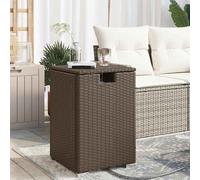 vidaXL Tavolo/copertura per bombola, marrone, 40 x 40 x 60 cm, polyrattan