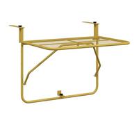vidaXL Tavolo da Balcone Oro 60x40 cm in Acciaio
