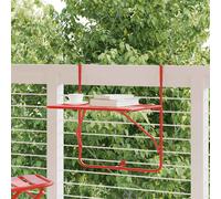 vidaXL Tavolo da Balcone Rosso 60x40 cm in Acciaio