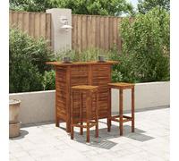 vidaXL Tavolo da Bar 110x50x105 cm Tavolino Alto Cucina Tavolino da Bistrot Tavolino da Pub Arredamento Giardino Legno Massello Acacia