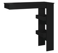 vidaXL Tavolo da bar a parete nero 102x45x103,5 cm in legno