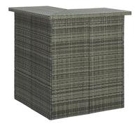 VIDAXL - Tavolo da Bar ad Angolo Grigio 100x50x105 cm in Polyrattan