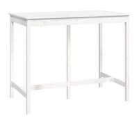 VIDAXL - Tavolo da Bar Bianco 140x80x110 cm in Legno Massello di Pino