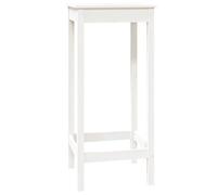 vidaXL Tavolo da Bar Bianco 50x50x110 cm in Legno Massello di Pino