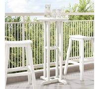 vidaXL Tavolo da bar Bianco 55 x 55 x 107 cm Polietilene