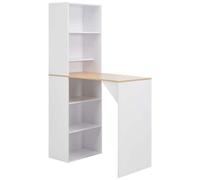 VIDAXL - Tavolo da Bar con Mobiletto Bianco 115x59x200 cm