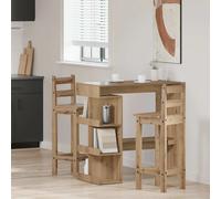 vidaXL Tavolo da Bar con Ripiani Rovere 100x48x101,5 cm in Truciolato, bancone da Bar, Tavolo da Bar da Cucina, mobili da Bar, Tavolo da Pub