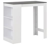 vidaXL Tavolo da Bar con Ripiano Bianco 110x50x103 cm