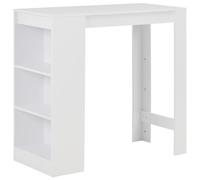 vidaXL Tavolo da Bar con Ripiano Bianco 110x50x103 cm