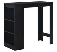 vidaXL Tavolo da Bar con Ripiano Nero 110x50x103 cm