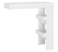 vidaXL Bancone da Muro Bianco 102x45x103,5 cm in Legno Compensato