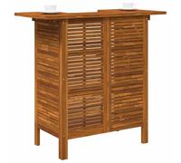 vidaXL Tavolo da Bar 110x50x105 cm Tavolino Alto Cucina Tavolino da Bistrot Tavolino da Pub Arredamento Giardino Legno Massello Acacia