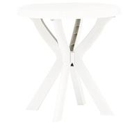 vidaXL Tavolo da Bistrò Pieghevole Robusto Durevole Leggero Elegante Tavola Giardino Pub Arredi per Esterni Bianco Ø70 cm in Plastica