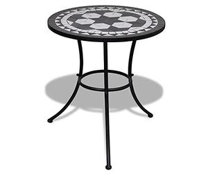 vidaXL Tavolo da Bistrot Nero e Bianco 60 cm a Mosaico