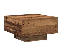 vidaXL Tavolino Quadrato Rustico Finitura Invecchiata Resistente Legno Naturale Uso Interno Accento Servizio Marrone 55X55X31Cm Stile Vintage Testurizzato