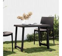 vidaXL Tavolo da Campeggio Antracite 79x56x64cm in PP Aspetto in Legno