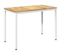 vidaXL Tavolo da cena da giardino Bianco 108,5 x 55 x 75 cm