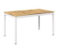 vidaXL Tavolo da cena da giardino Bianco 141 x 80,5 x 75 cm