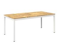 vidaXL Tavolo da cena da giardino Bianco 147 x 88,5 x 75 cm