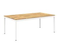vidaXL Tavolo da cena da giardino Bianco 196 x 100,5 x 75 cm