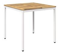 vidaXL Tavolo da cena da giardino Bianco 80 x 80,5 x 75 cm