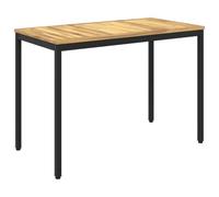 vidaXL Tavolo da cena da giardino Bianco e Nero 108,5 x 55 x 75 cm