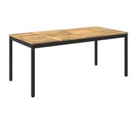 vidaXL Tavolo da cena da giardino Bianco e Nero 147 x 88,5 x 75 cm