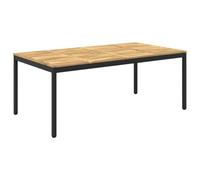 vidaXL Tavolo da cena da giardino Bianco e Nero 196 x 100,5 x 75 cm