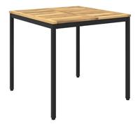 vidaXL Tavolo da cena da giardino Bianco e Nero 80 x 80,5 x 75 cm