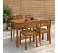 vidaXL Tavolo da cena da giardino Naturale 108,5 x 55 x 75 cm